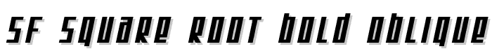 SF Square Root Bold Oblique font
